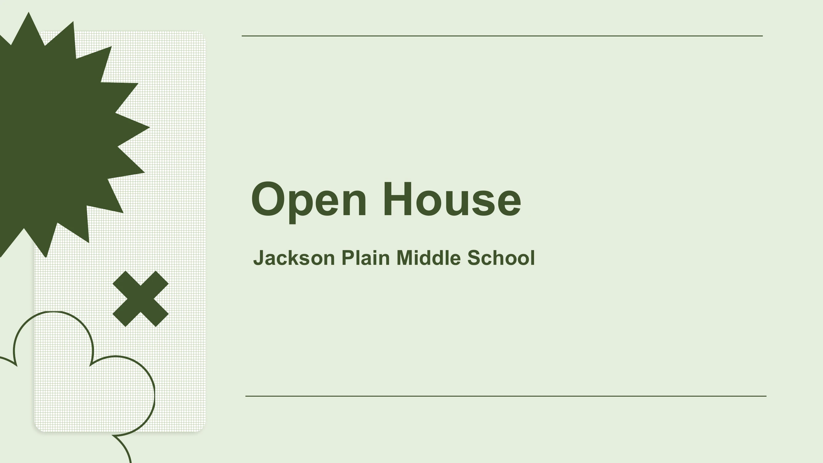 Preview of Jackson Plain Middle School Back To School Night Presentation - Slide 1