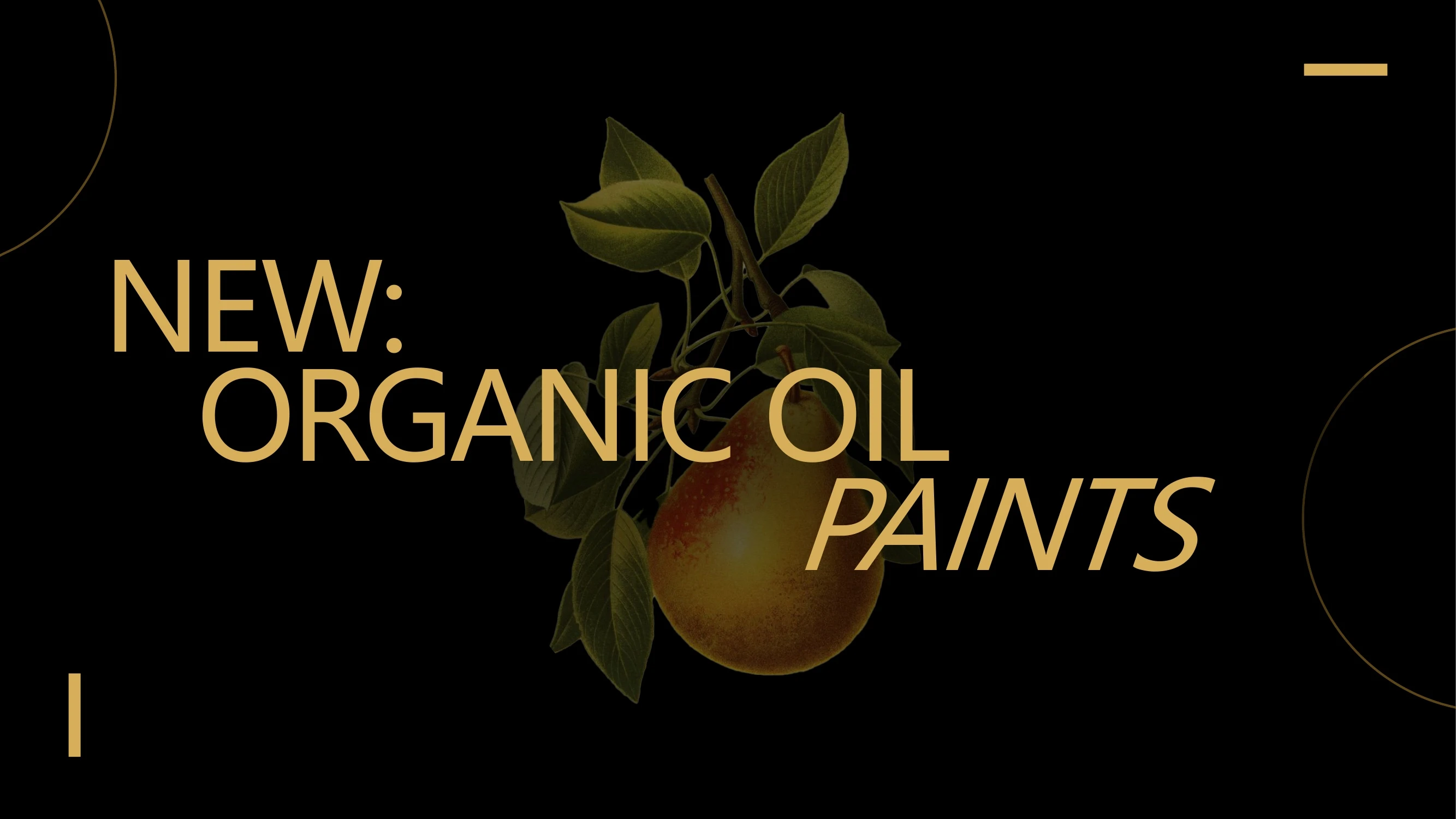 Preview of Organic Oil Paints Product Presentation - Slide 1