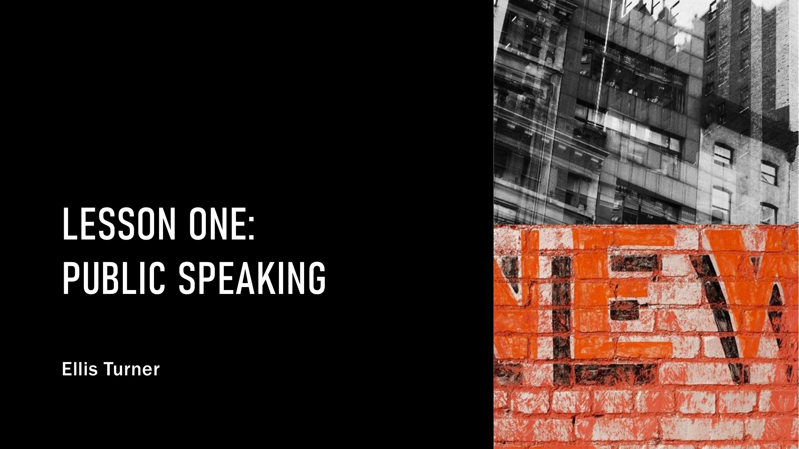 Preview of Lesson One: Public Speaking - Slide 1