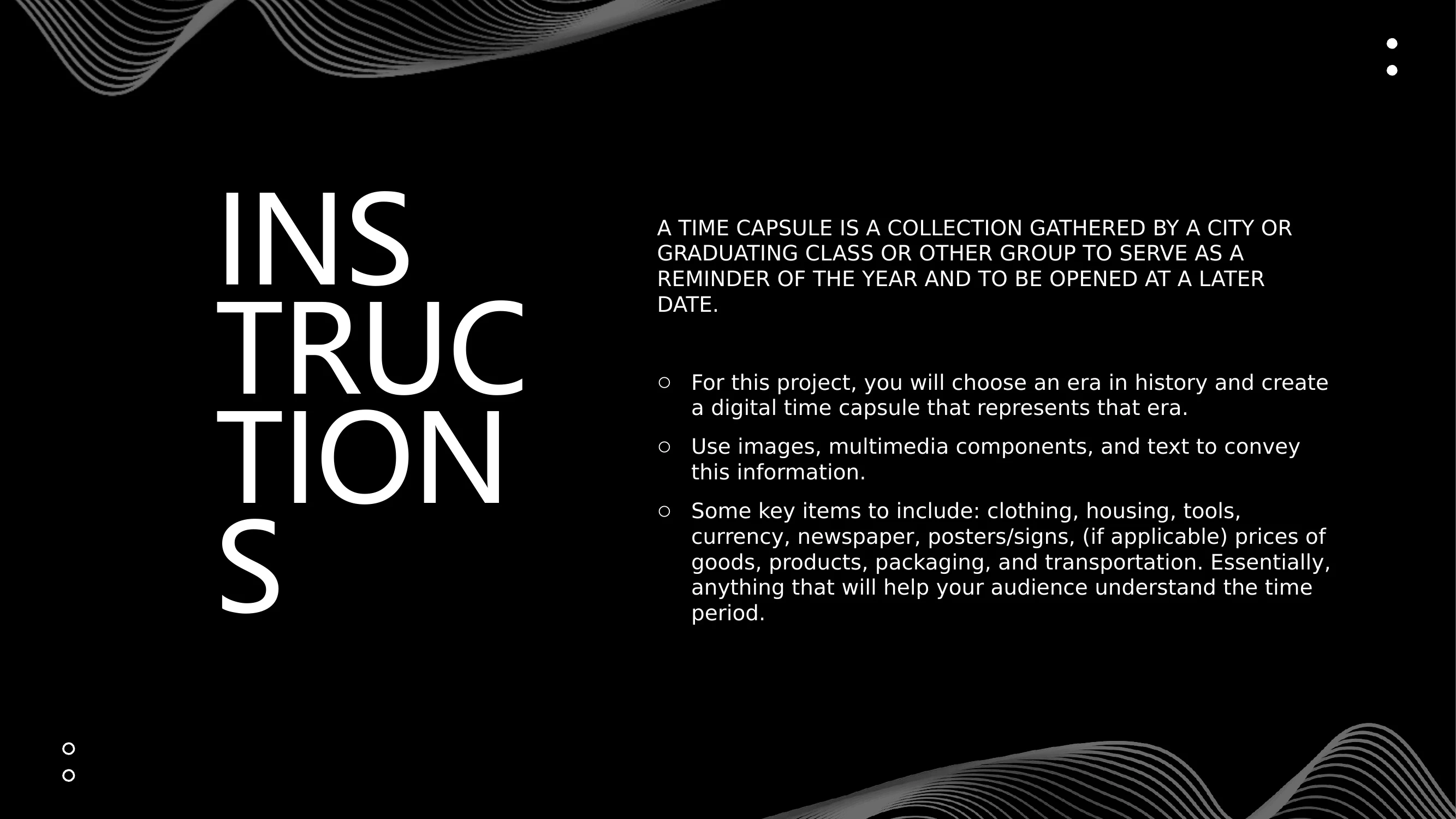 Preview of Digital Time Capsule Project for Historical Era Representation - Slide 1