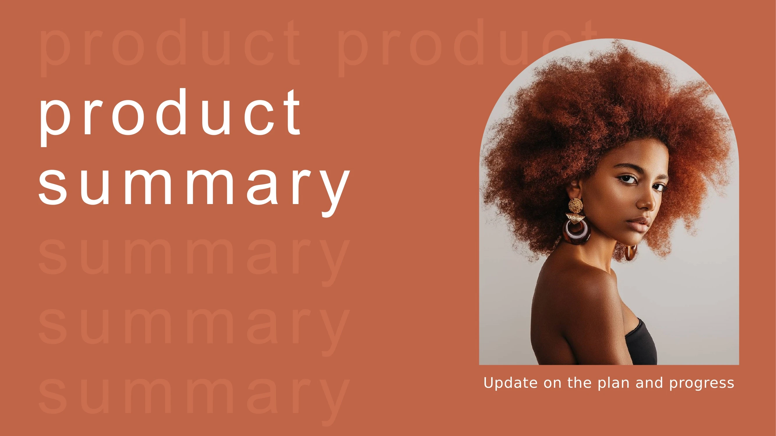 Preview of Product Summary and Plan Update - Slide 1