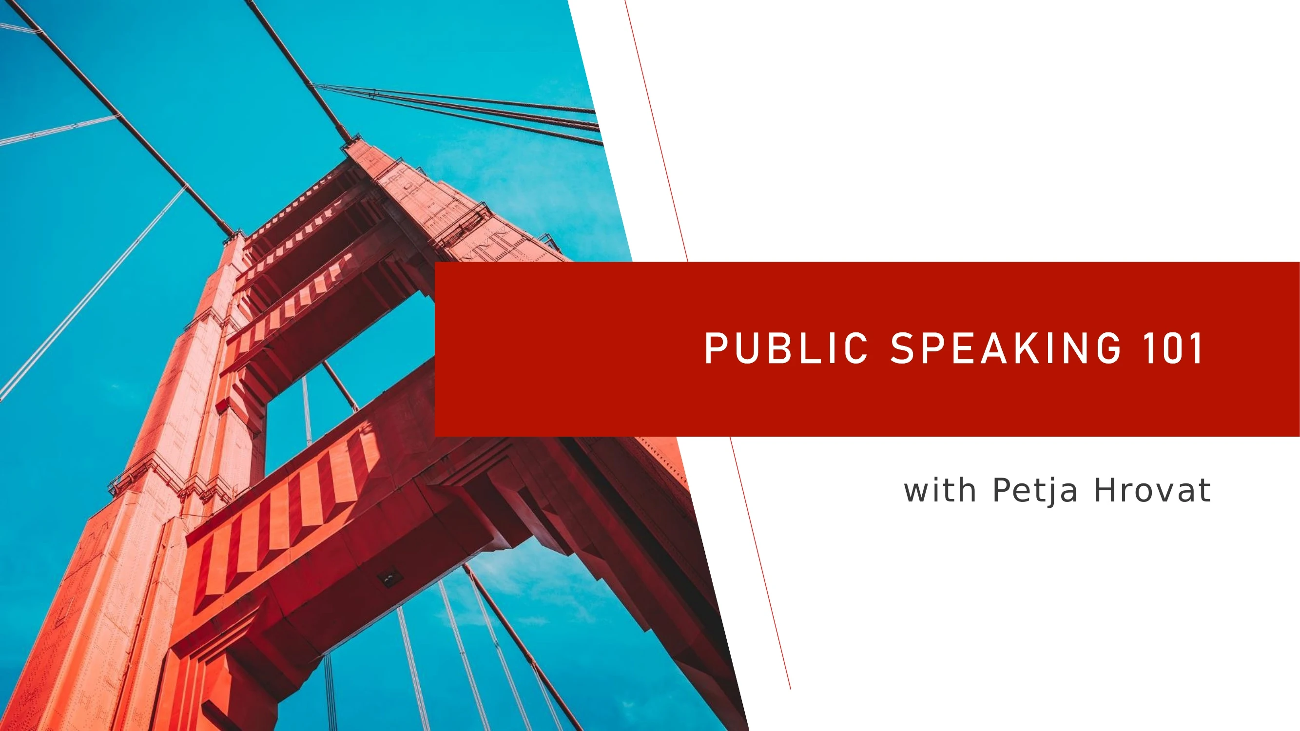 Preview of Public Speaking 101 with Petja Hrovat - Slide 1
