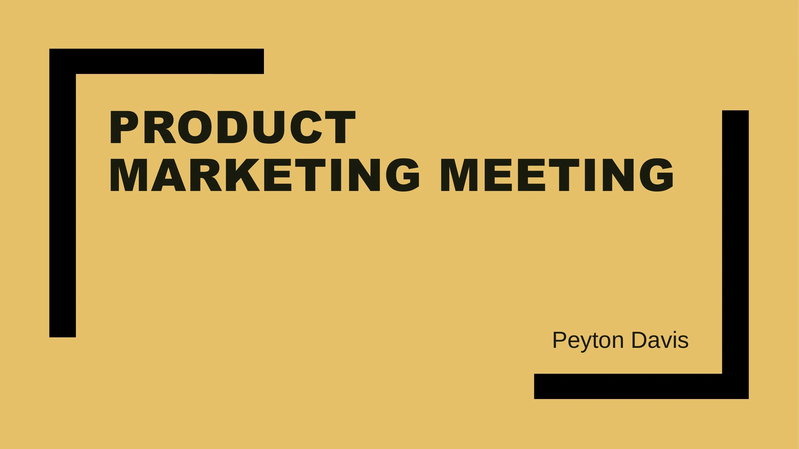 Preview of Product Marketing Meeting: Growth Strategies and Future Initiatives - Slide 1