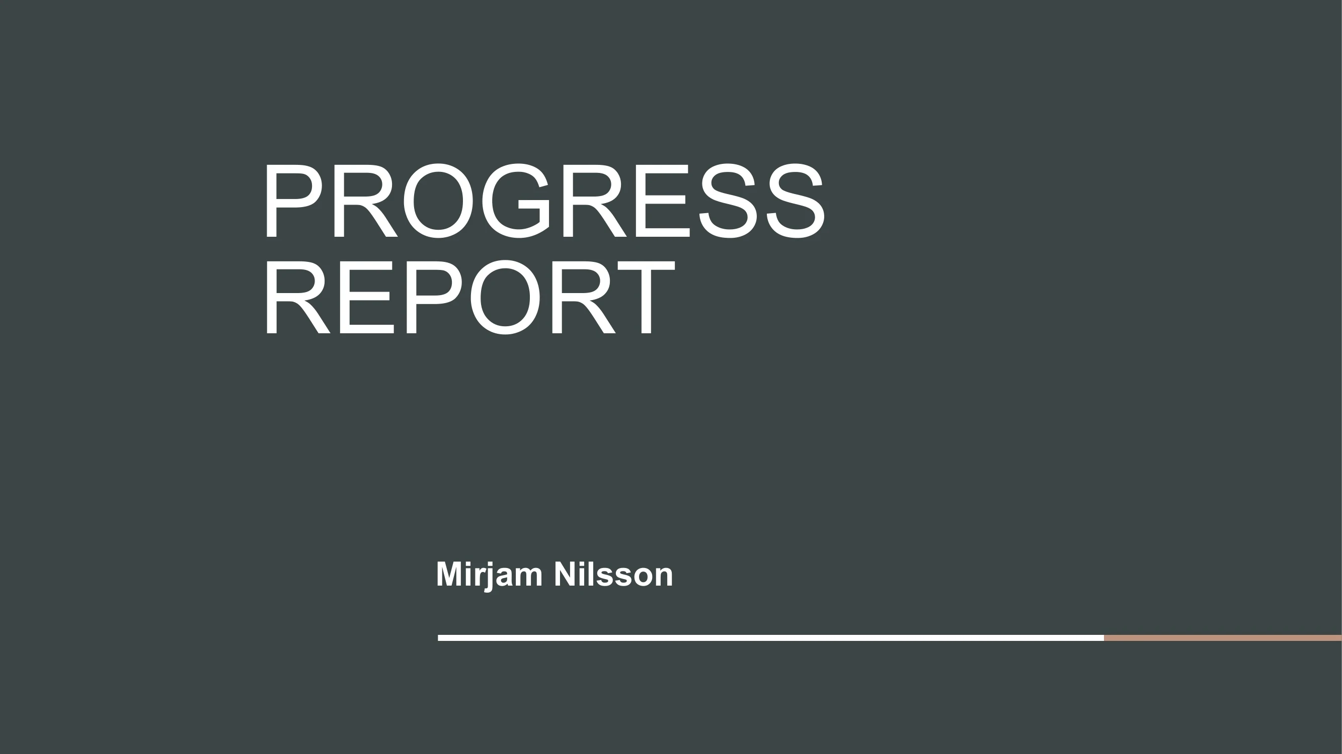 Preview of Project Status Report: Progress, Challenges, and Goals - Slide 1
