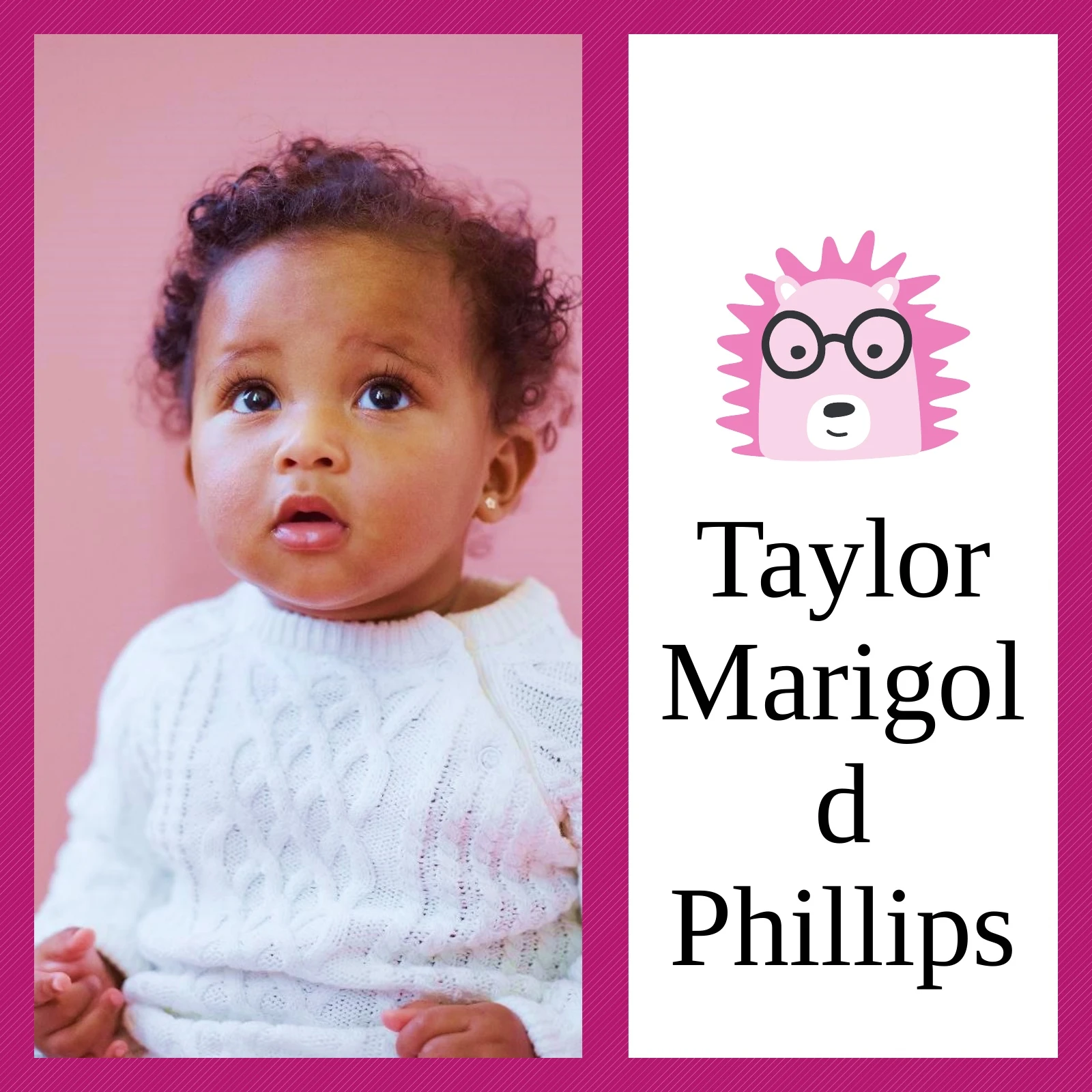 Preview of Baby Photos of Taylor Marigold Phillips and Peyton Reed Davis - Slide 1