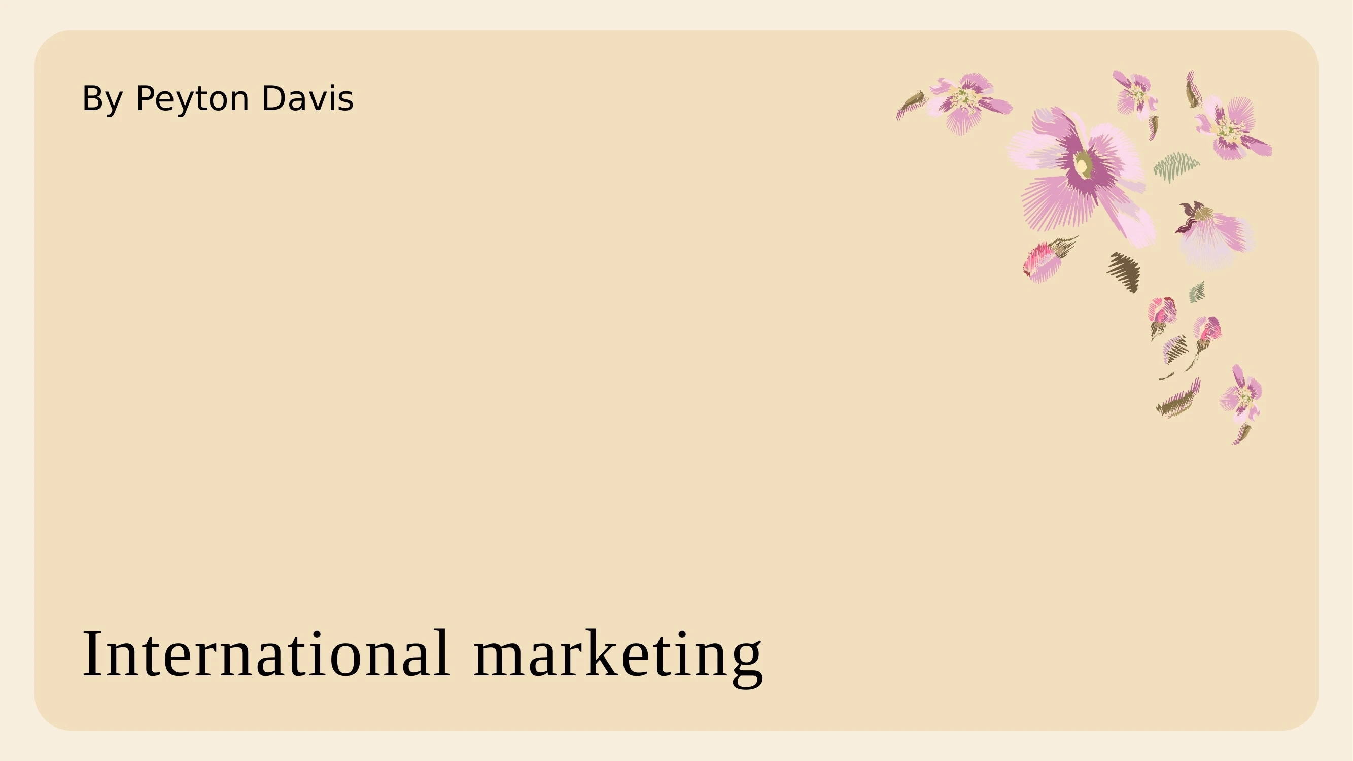 Preview of International Marketing Growth Strategy and Initiatives - Slide 1