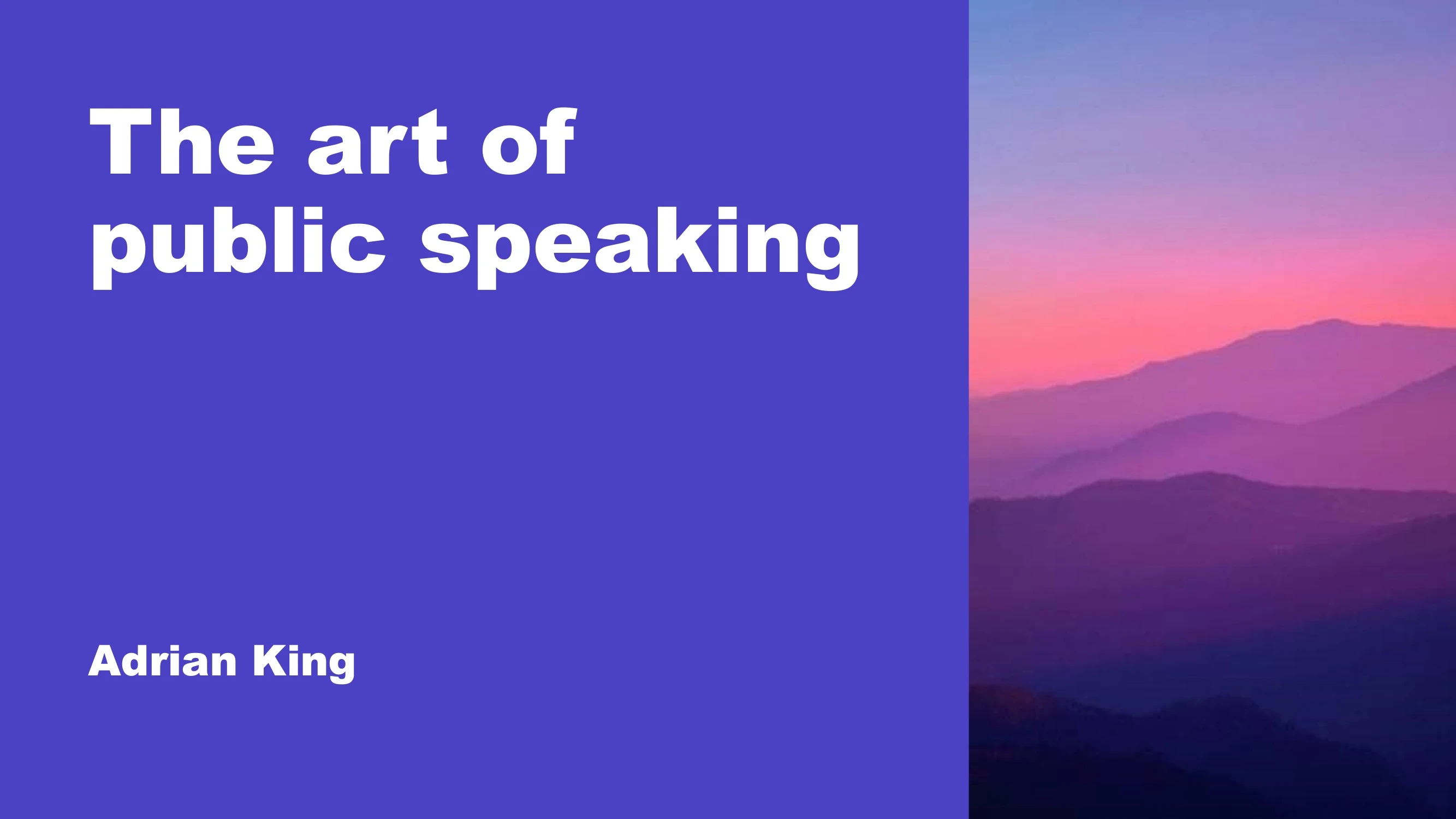 Preview of The Art of Public Speaking - Slide 1