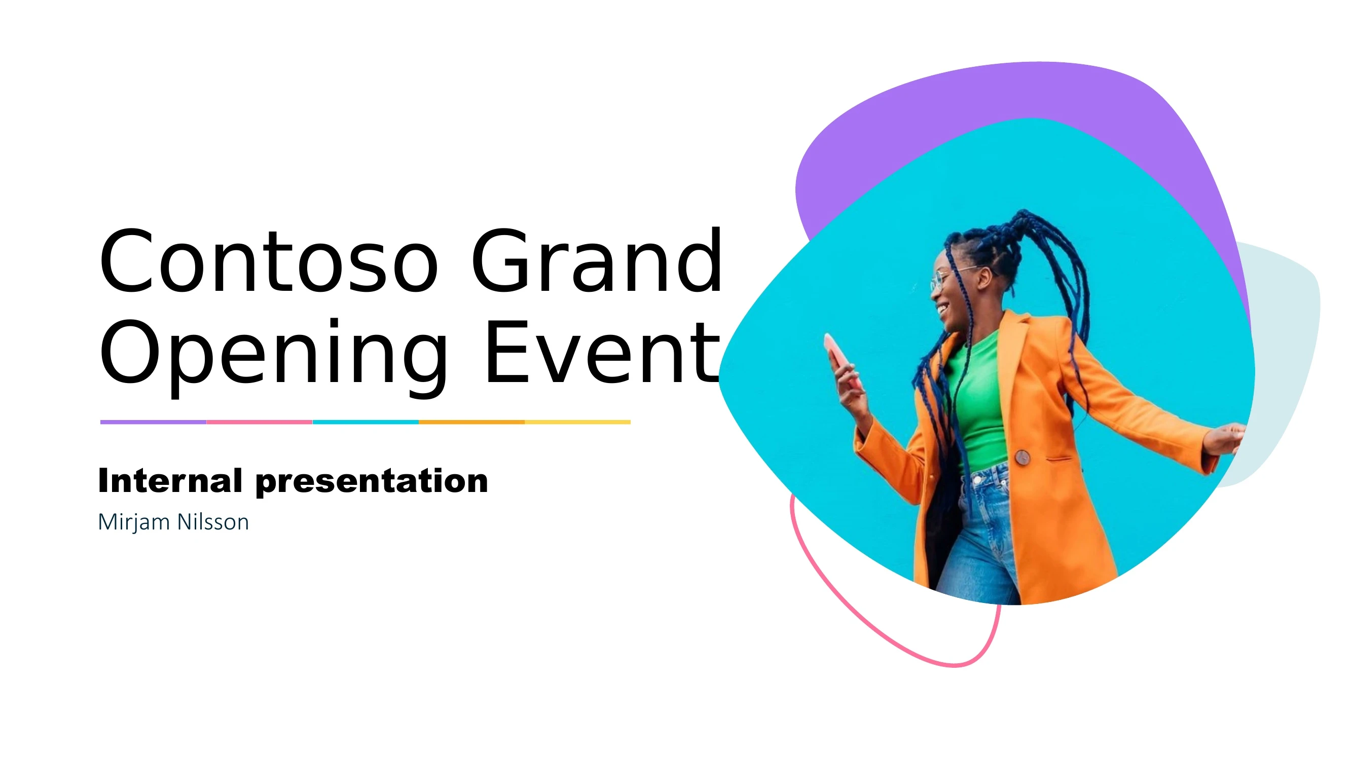 Preview of Contoso Grand Opening Event Presentation - Slide 1